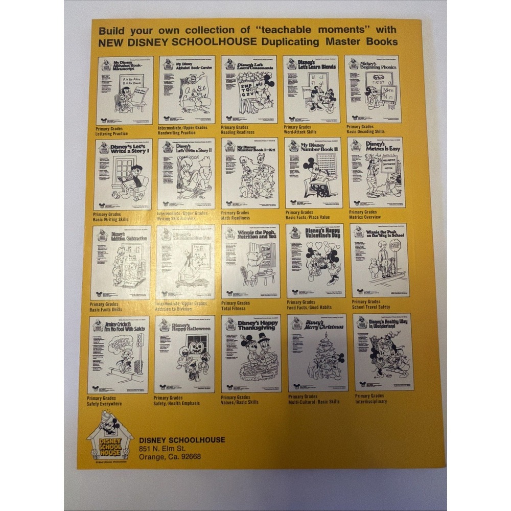 Disney School House Winnie The Pooh Nutrition And You Language Arts Dis 002AC - Picture 7 of 16